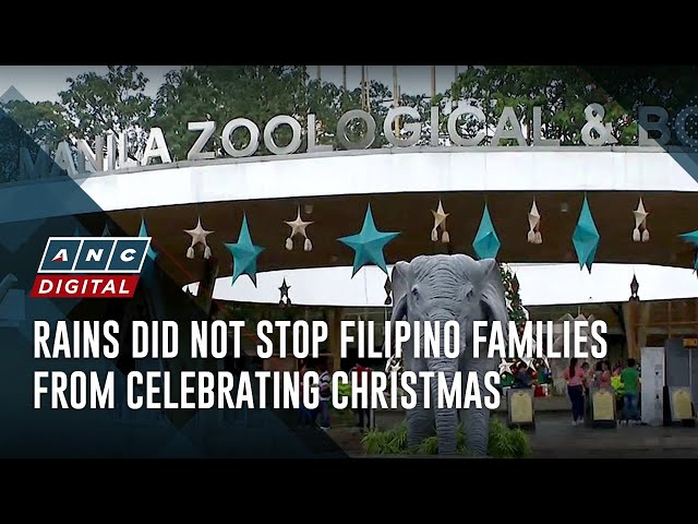 ⁣Rains did not stop Filipino families from celebrating Christmas