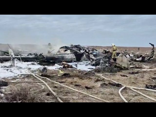 ⁣Azerbaijani aircraft crashes in Kazakhstan