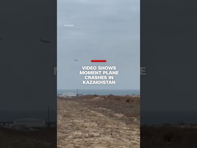 ⁣Video shows moment plane crashes in Kazakhstan