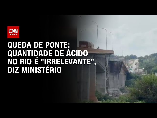 ⁣Queda de ponte: quantidade de ácido no rio é "irrelevante", diz ministério | BASTIDORES CN