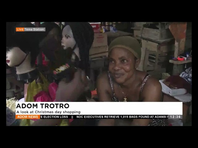 ⁣Adom Trotro: A look at Christmas day shopping - Premtobre Kasee on Adom TV(25-12-24)