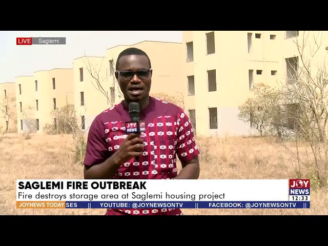 ⁣Saglemi Fire Outbreak: Fire destroys storage area at Saglemi housing project | JoyNews Today