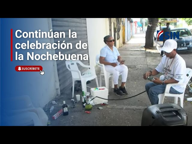 ⁣En barrios continuaron la celebración de la Nochebuena