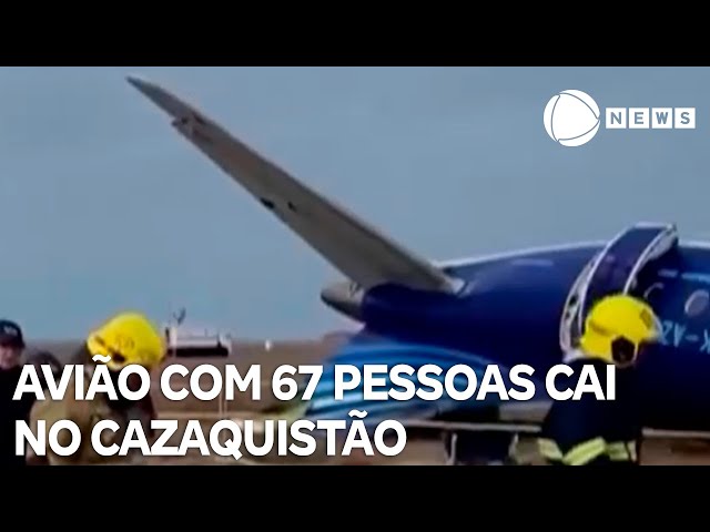 ⁣Avião fabricado pela Embraer explode e cai com 67 pessoas no Cazaquistão