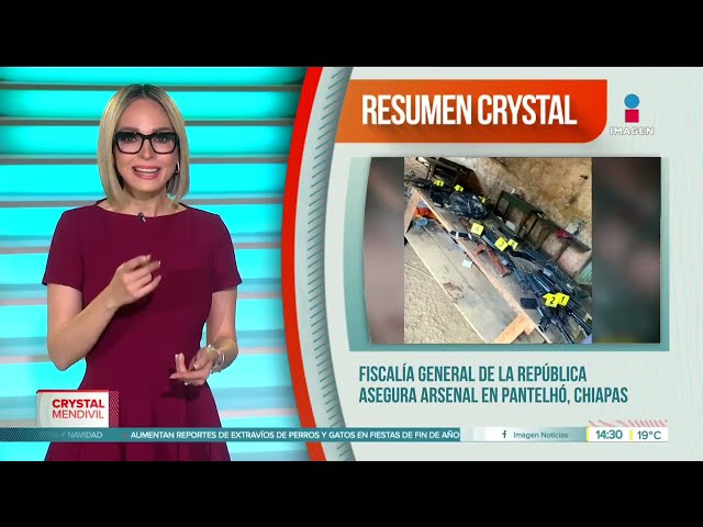 ⁣Fiscalía General de la República asegura arsenal en Pantelhó, Chiapas | Noticias con Crystal