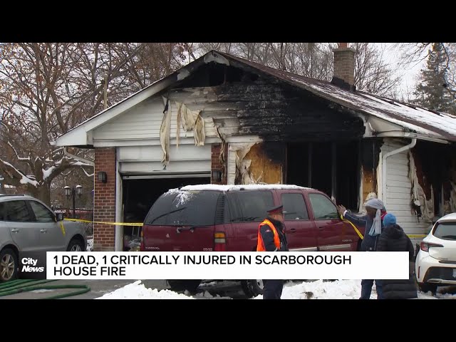 ⁣1 person dead, another critically injured after house fire in Scarborough