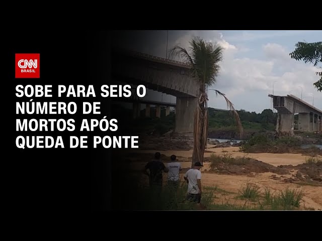 ⁣Sobre para seis o número de mortos após queda de ponte | CNN ARENA