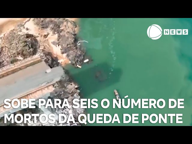 ⁣Sobe para seis o número de mortos do desabamento de ponte no Tocantins