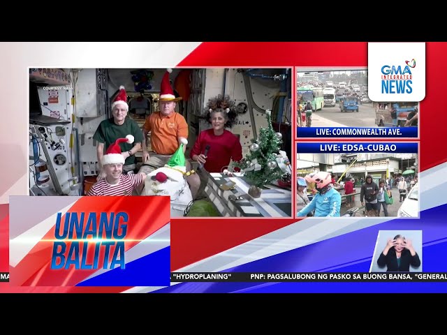 ⁣Mga astronaut, nagpaabot ng Christmas greeting mula sa outer space | Unang Balita