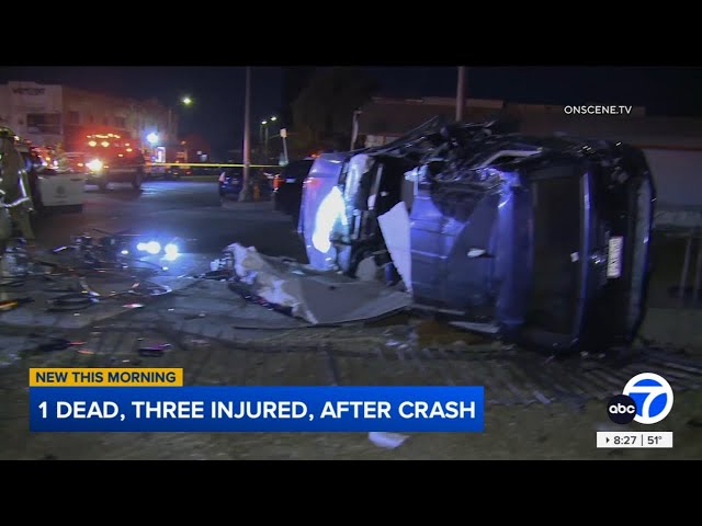 ⁣1 killed, 3 injured in South LA crash; 1 person being investigated for DUI