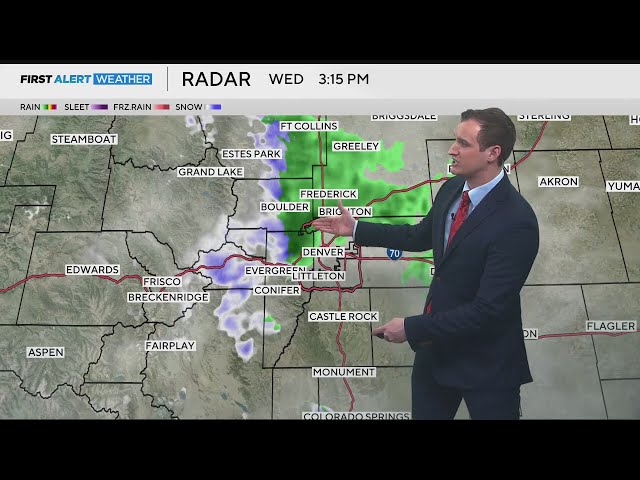 ⁣Christmas rain and snow in Colorado, rain in Denver