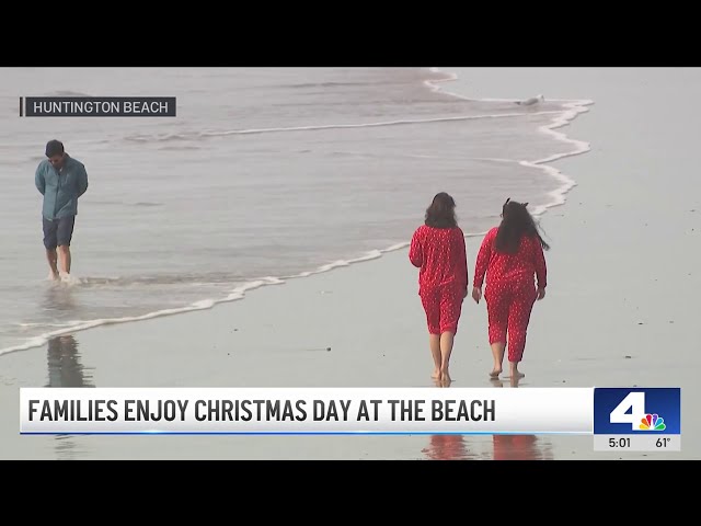 ⁣Christmas Day at the beach in Southern California