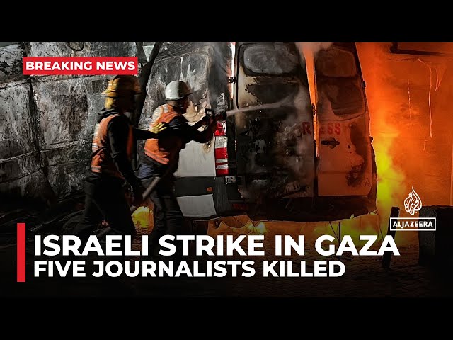 ⁣Five journalists killed in Israeli strike near Gaza hospital