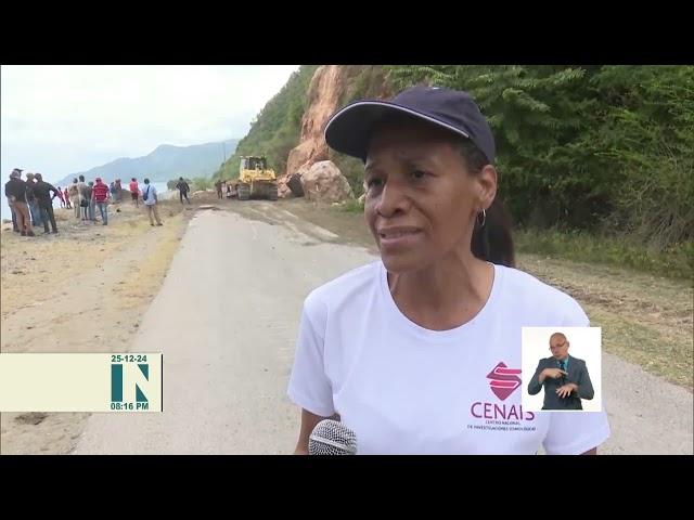 ⁣Autoridades evalúan daños en viales tras terremoto del pasado lunes en oriente de Cuba