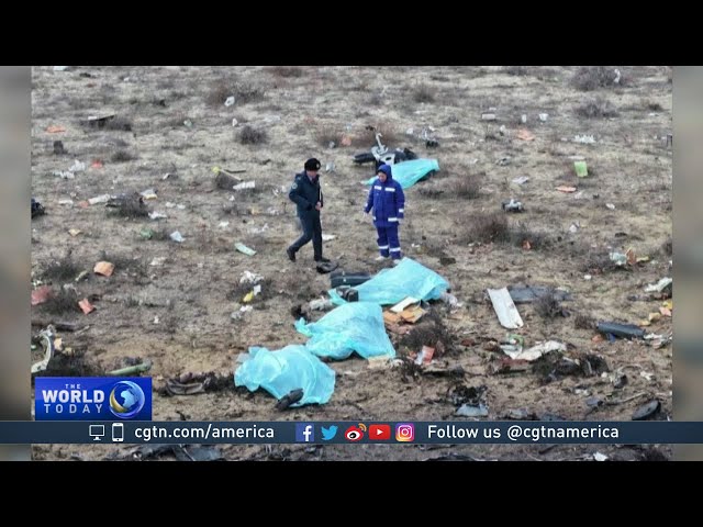 ⁣Azerbaijan Airlines plane crashes after straying hundreds of kilometers off course