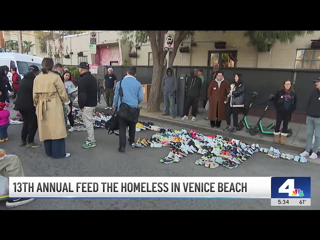 ⁣Christmas Day brings annual Feed the Homeless event in Venice Beach