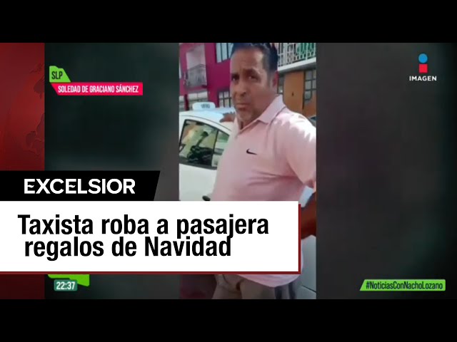 ⁣Taxista roba regalos navideños de una familia; el gremio lo localiza y lo obliga a regresarlos