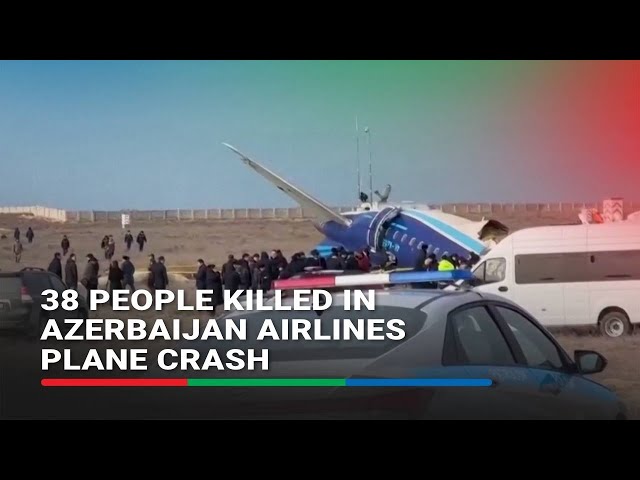 ⁣38 people killed in Azerbaijan Airlines plane crash | ABS-CBN News