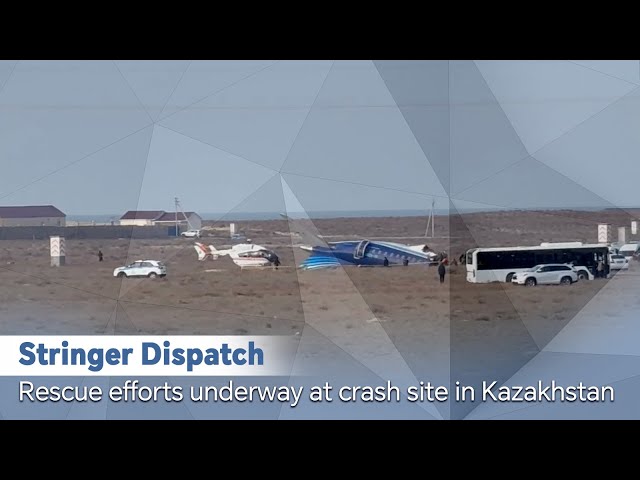 ⁣Stringer Dispatch: Rescue efforts underway at crash site in Kazakhstan