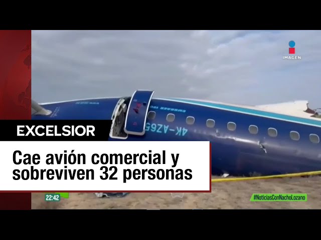 ⁣Avión cae y se estrella en Kazajistán; hay al menos 3 muertos y varios heridos