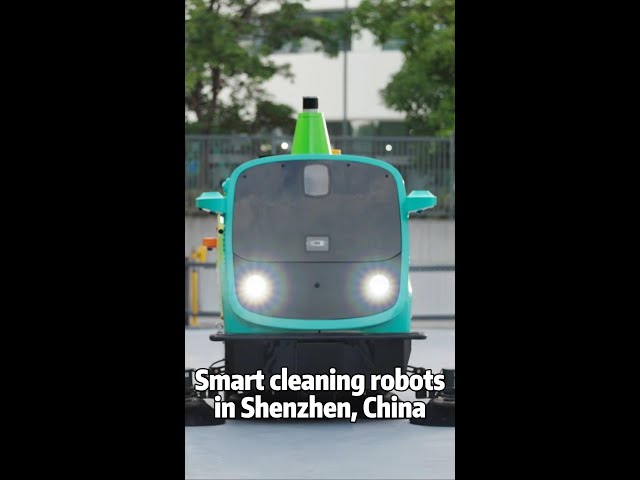 ⁣Smart cleaning robots in Shenzhen, China