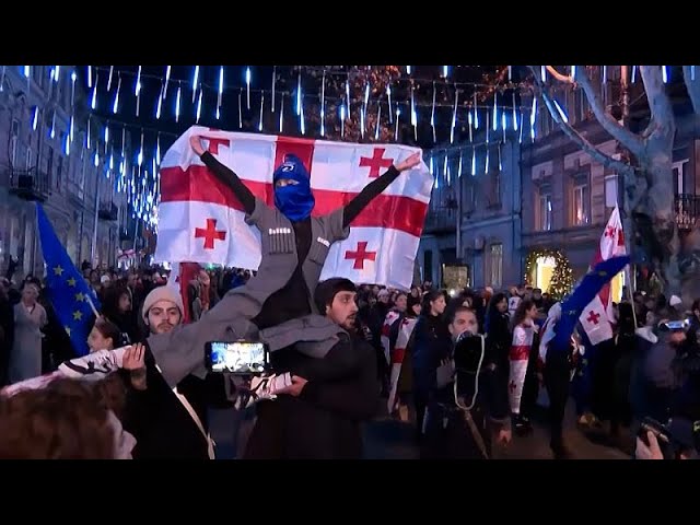 ⁣Protestations en Géorgie : des minorités nationales rejoignent le mouvement