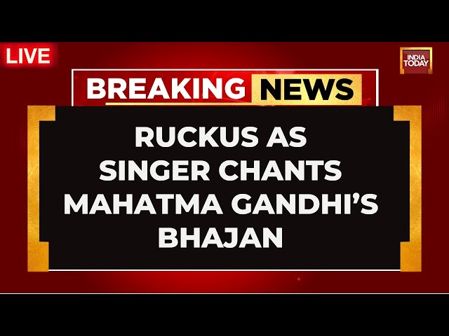 ⁣Mahatma Gandhi's Bhajan Row LIVE Updates: Ex Union Minister Removes Singer From Stage  In Patna