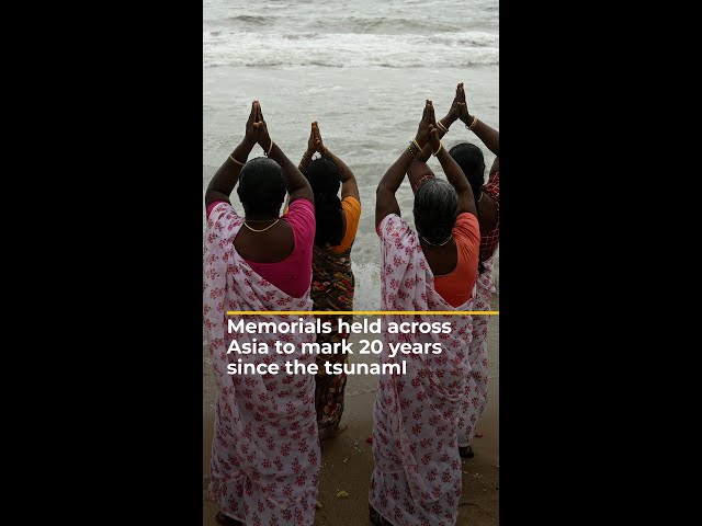 ⁣Memorials held across Asia to mark 20 years since the Tsunami tragedy | AJ#shorts