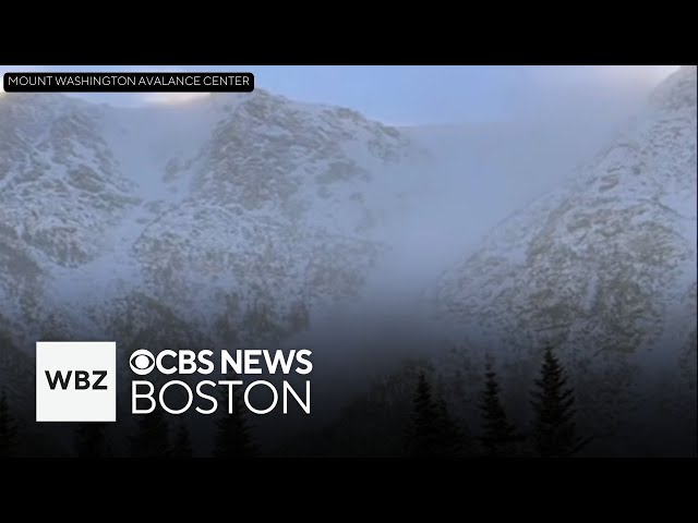 ⁣Mount Washington avalanche caught on camera