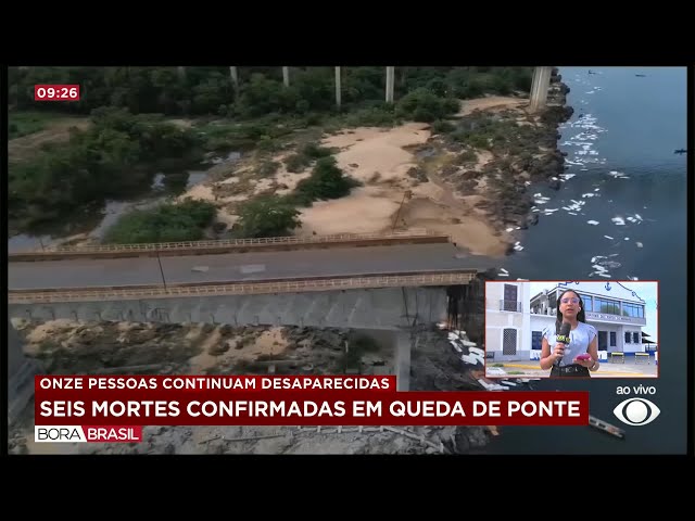 ⁣Mergulhadores resgatam vítimas de queda de ponte no Rio Tocantins