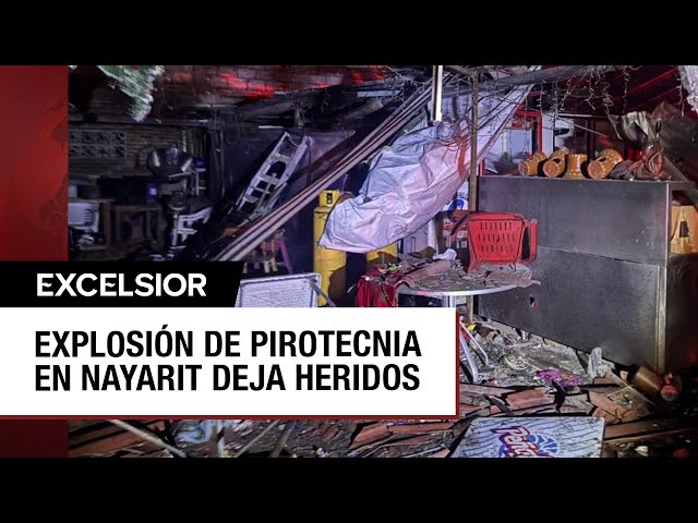 ⁣Diez heridos en Nayarit por explosión de pirotecnia al interior de un inmueble