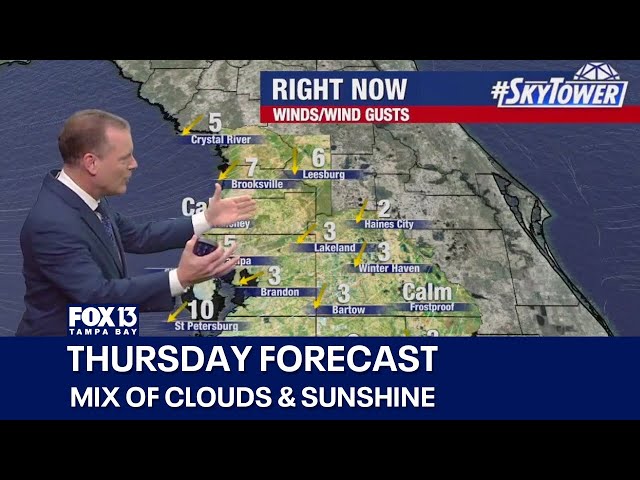 ⁣Tampa weather | Mix of clouds & sunshine