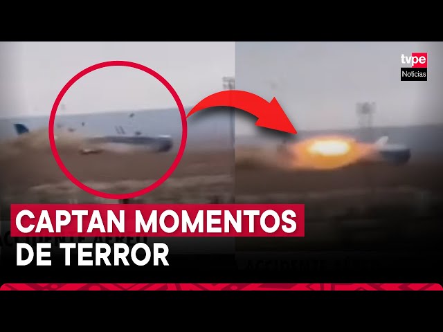 ⁣Los impactantes videos que captaron el momento del accidente del avión en Kazajistán