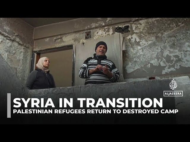 ⁣Syria: Palestinian refugees return to destroyed homes in Yarmouk camp