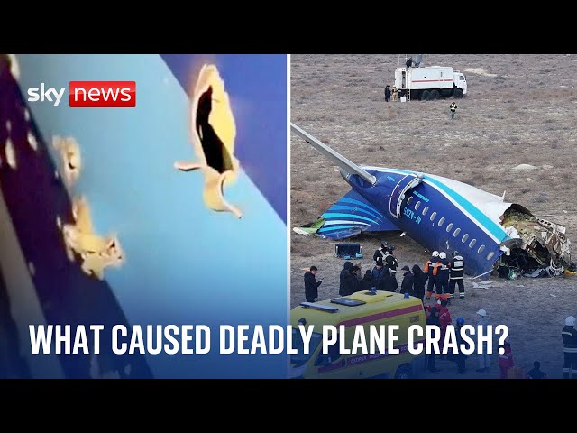 ⁣Investigation underway over Azerbaijan Airlines deadly plane crash as experts blame Russia