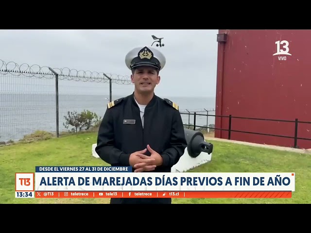 ⁣Alerta de marejadas días previos a fin de año