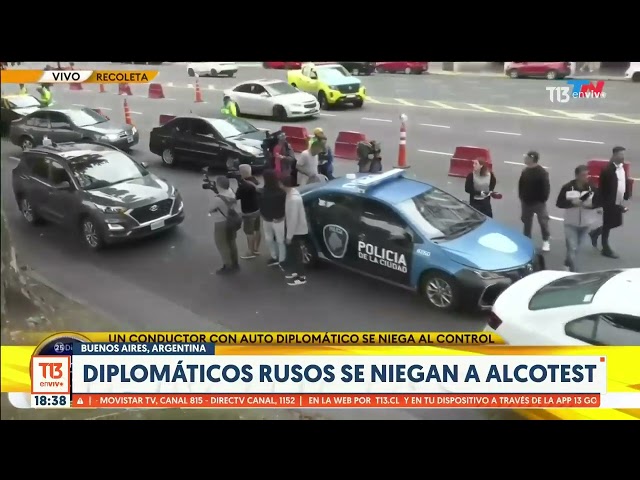 ⁣Diplomáticos rusos se niegan a alcotest en Argentina