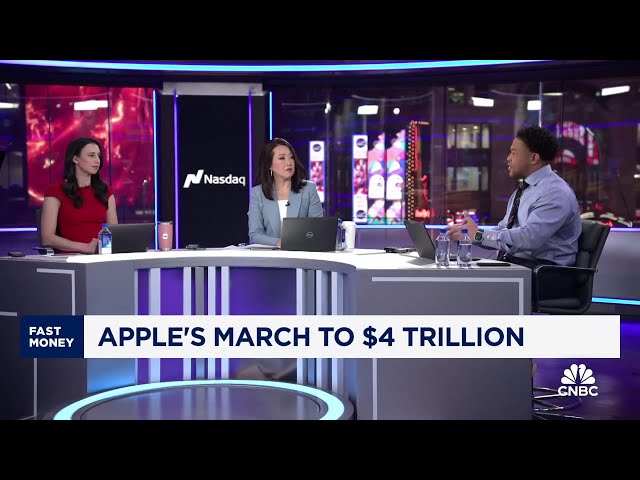 ⁣'Fast Money' traders talk Apple's march to $4 trillion