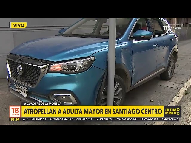 ⁣Adulta mayor muere tras ser atropellada en Santiago Centro