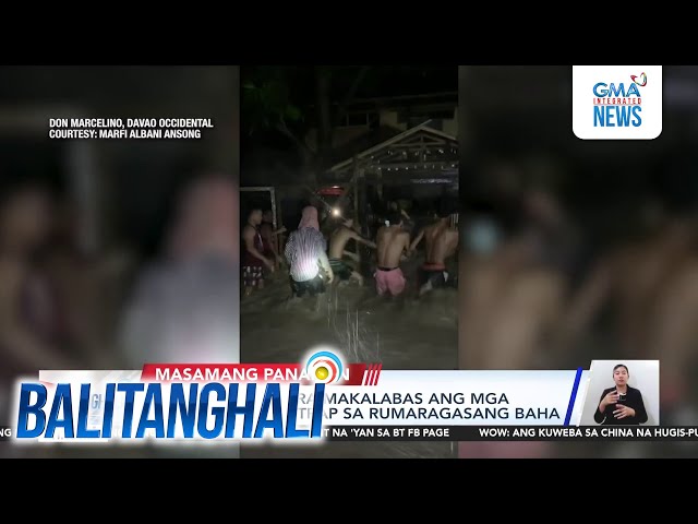 ⁣Bakod, sinira para makalabas ang mga residenteng na-trap sa rumaragasang baha | Balitanghali