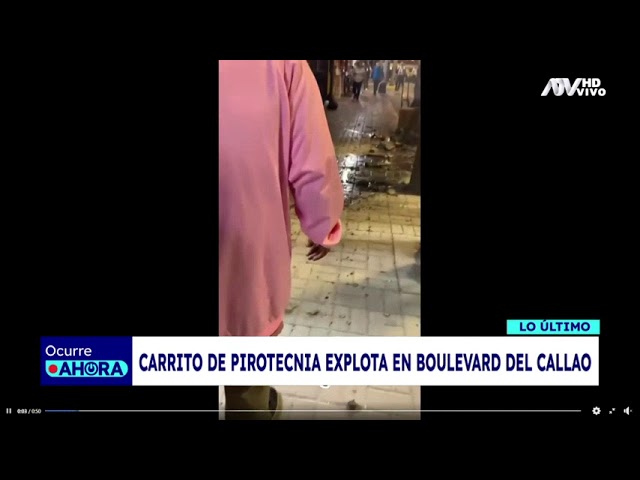 ⁣Una mujer resulta herida tras explosión de pirotécnicos en boulevard del Callao