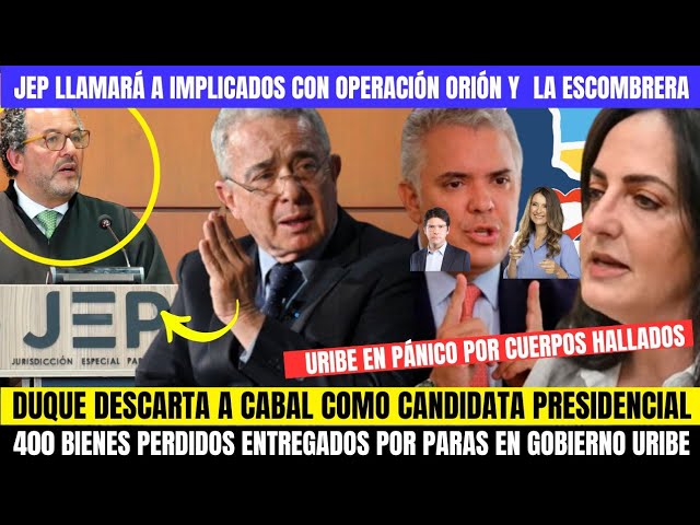 ⁣URIBE EN PÁNICO POR LA ESCOMBRERA.DUQUE DESCARTA A CABAL COMO CANDIDATA.400 BIENES PERDIDOS DE PARAS