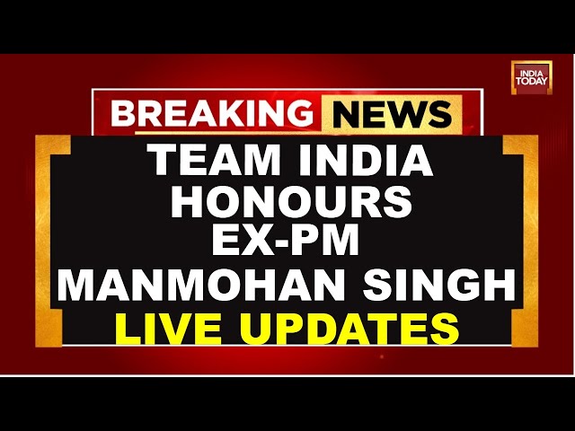 ⁣Manmohan Singh PassesAway LIVE: Indian Cricket Team Wears Black Armband To Pay Homage To Ex-PM Singh