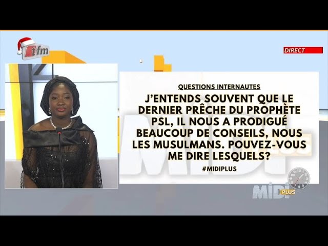 ⁣Questions 1: J'entends souvent que le dernier preche du prophète PSL, nous a prodigué bcp de...