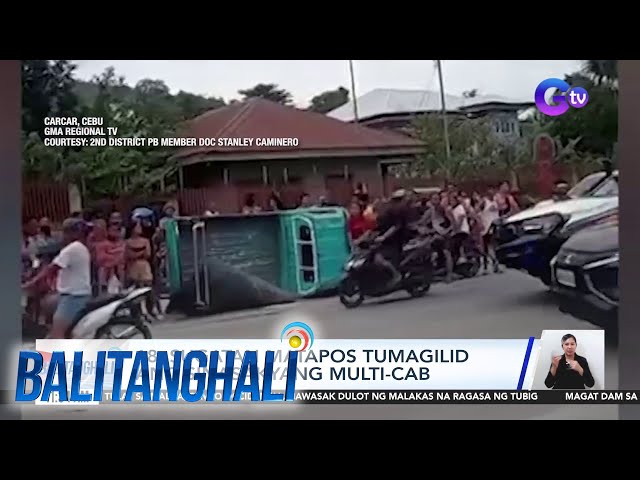 ⁣18, sugatan matapos tumagilid ang sinasakyang multicab sa Cebu | Balitanghali