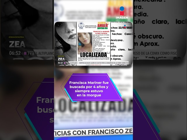 ⁣Francisca Mariner fue buscada por 4 años y siempre estuvo en la morgue | Shorts | Zea