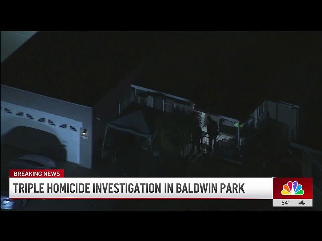 ⁣Police investigating triple homicide in Baldwin Park