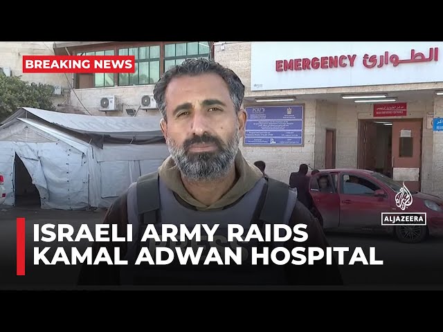 ⁣Israeli military storms Kamal Adwan Hospital