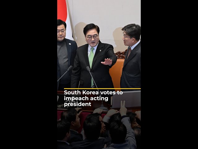 ⁣South Korean parliament votes to impeach acting president | AJ#shorts