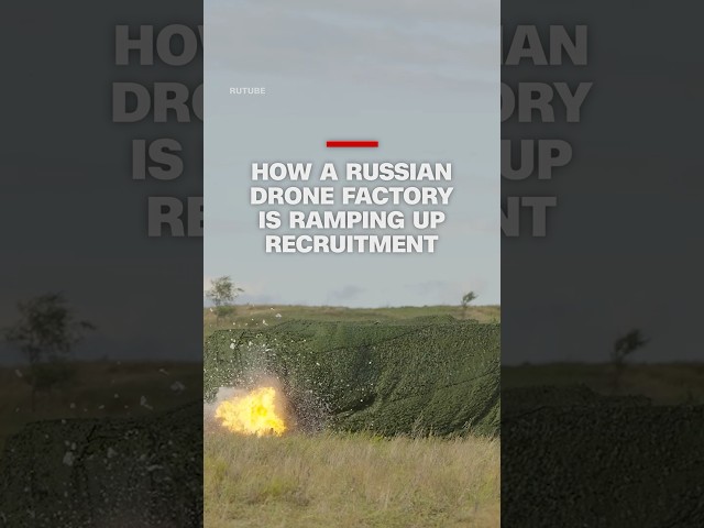 ⁣How a Russian drone factory is ramping up recruitment